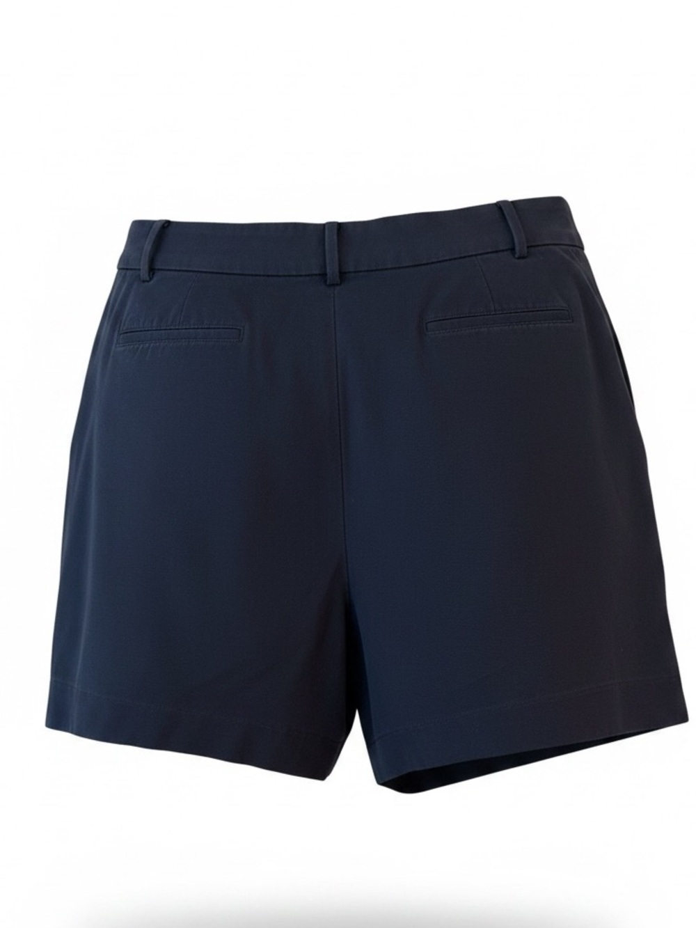 Talbots Navy Sailor Shorts Size 12 Nautical Button High Rise Stretch - Picture 3 of 6